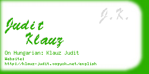 judit klauz business card